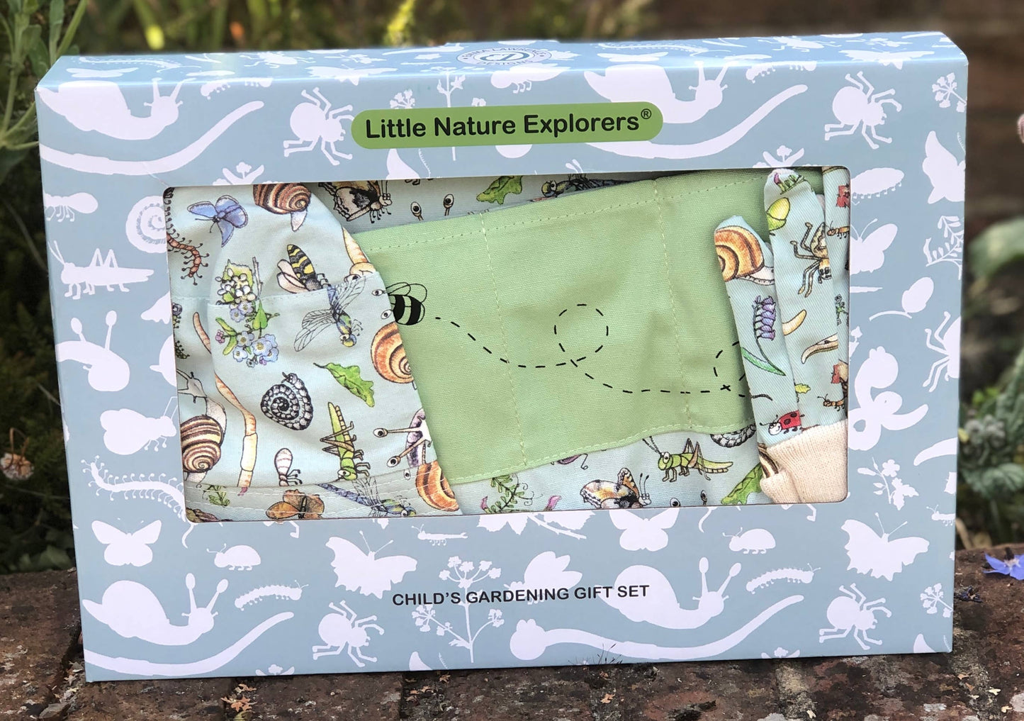 Children's Garden Gloves, Kneeler and Apron Gift Set