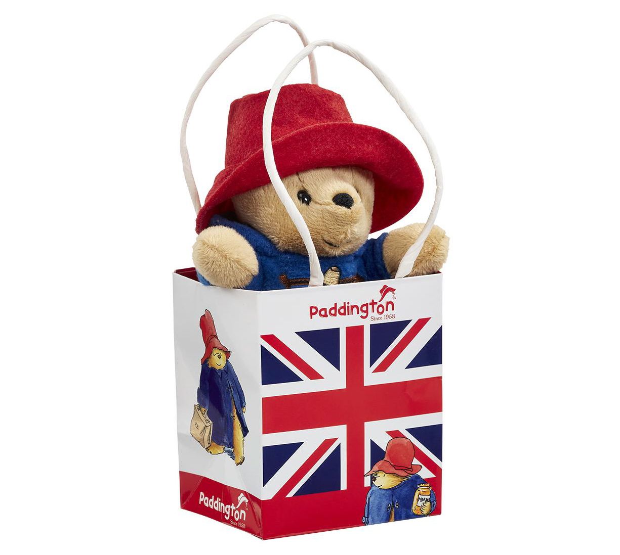 Classic Paddington Plush in Union Jack Bag