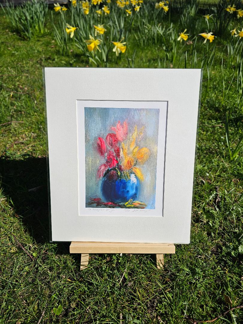 A Bouquet for You' by Andrea Mosey original floral painting for sale
