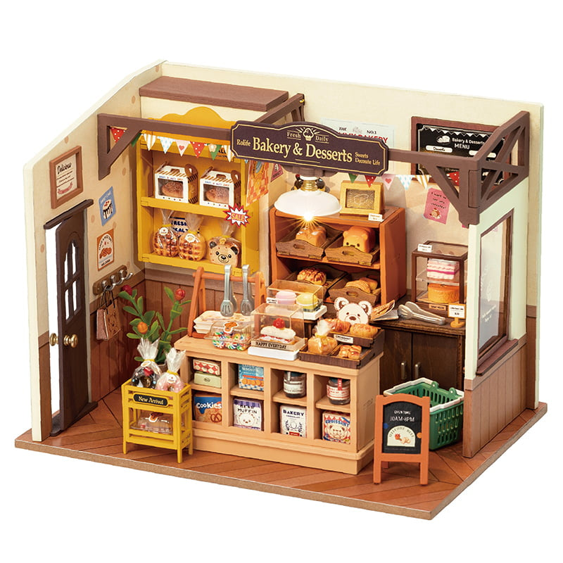Fully assembled Becka’s Baking House kit with cosy bakery design.