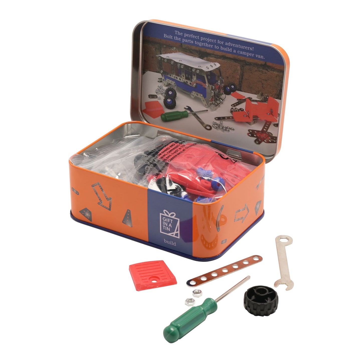 Gift In A Tin Camper Van Construction Kit
