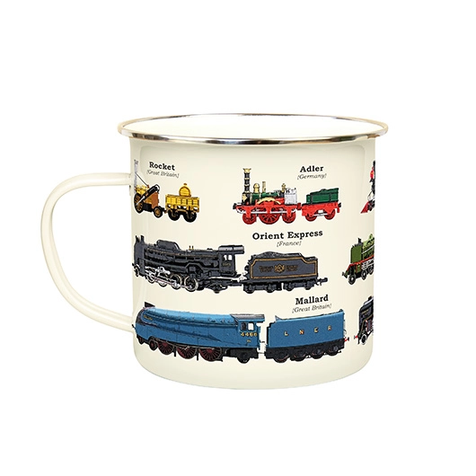 Trains Enamel Mug
