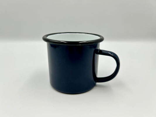 Retro Enamel Mug Blue/Black