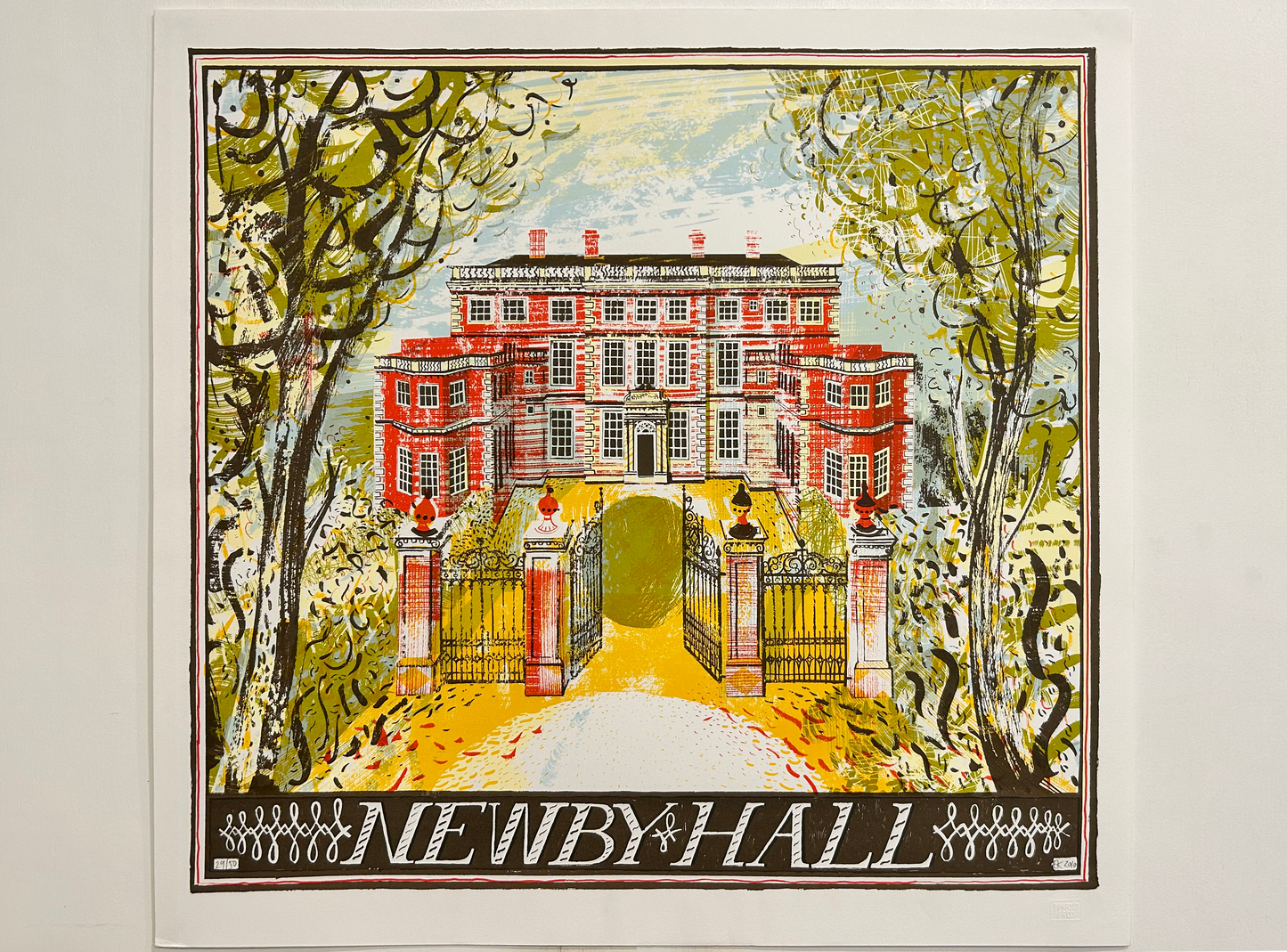 Original Ed Kluz Newby Hall Print