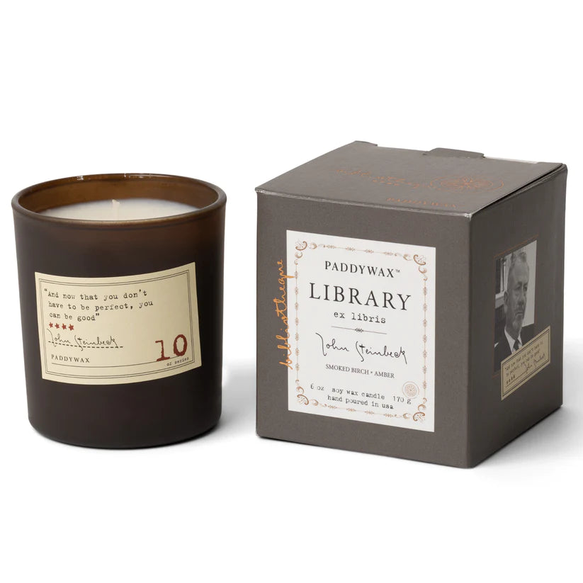 Library Candle - Steinbeck: Smoked Birch + Amber (170g)