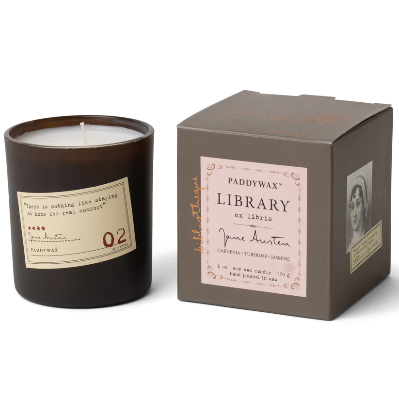 Library Candle - Jane Austen: Gardenia, Tuberose + Jasmine (170g)